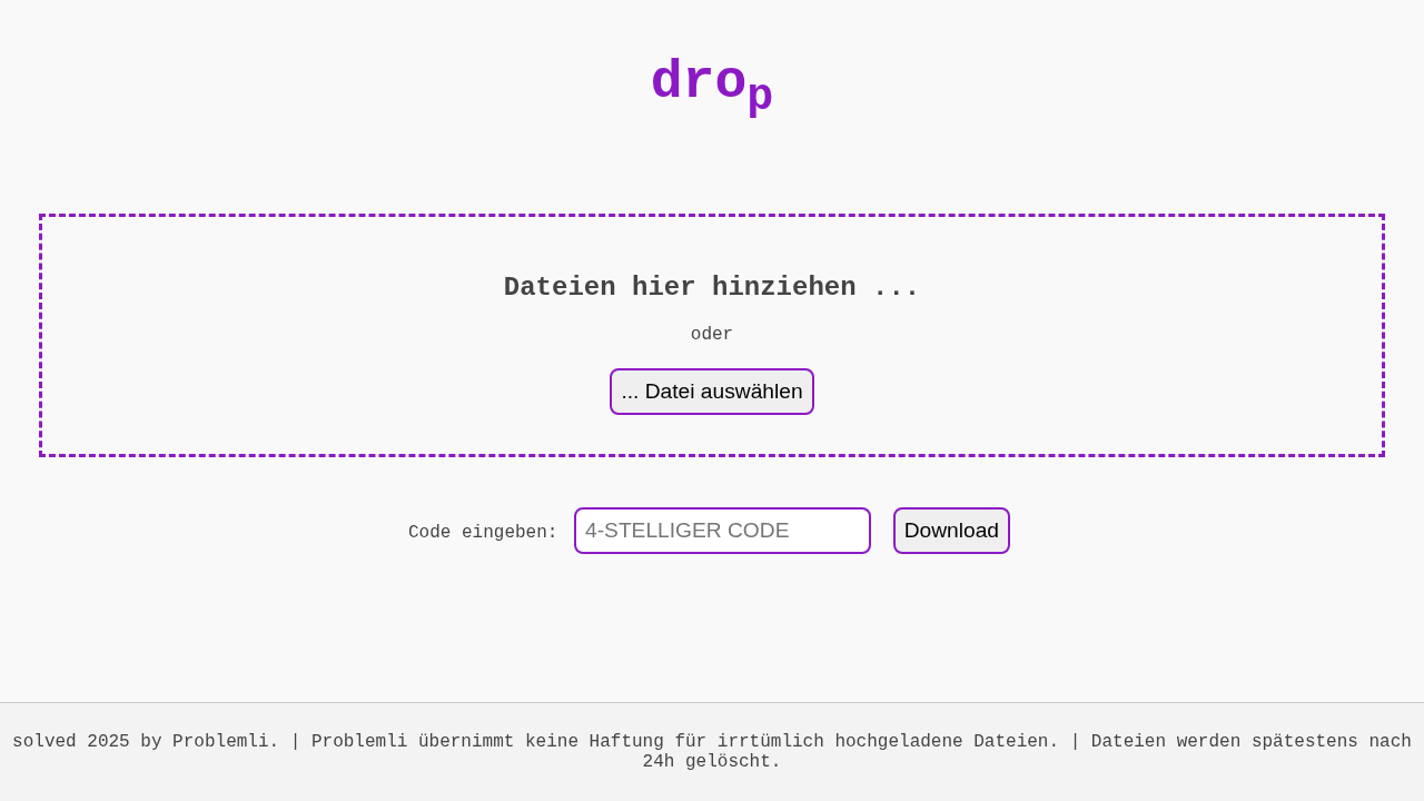 Screenshot von drop
