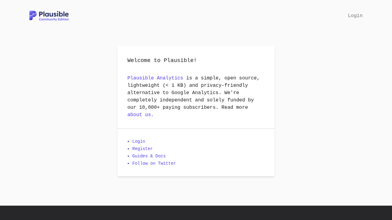 Screenshot von plausible