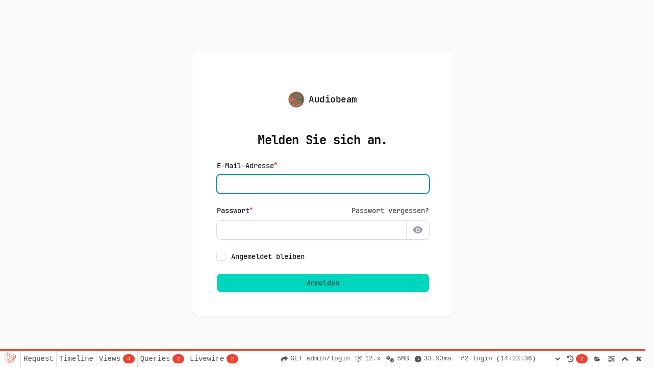 Screenshot von audiobeam